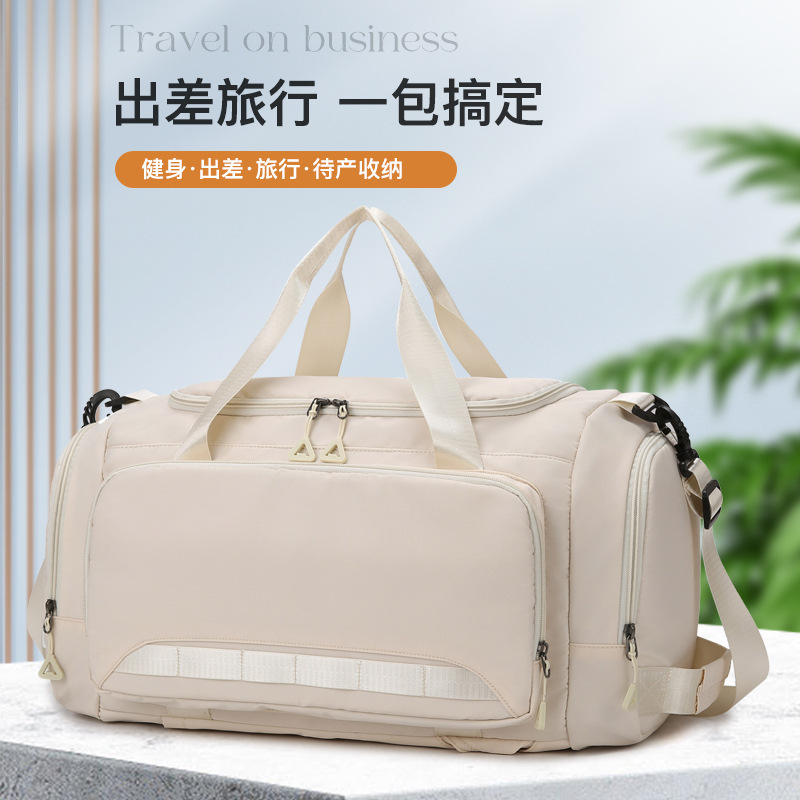A new cross-border double-shoulder large-capacity outdoor sports backpack and handbag with dry and wet separation for sports, leisure and fitness full figure