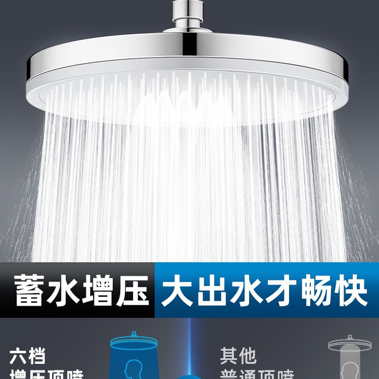 Top shower head, shower pressurized rain shower head, single large shower head, showerhead, bathroom bath set, hose details Picture