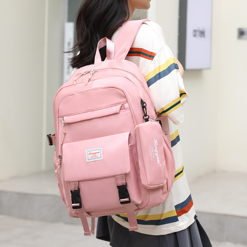 A trend of large-capacity backpacks for girls, nylon waterproof backpacks from Harajuku, Japan and South Korea, for junior high school and high school students details Picture