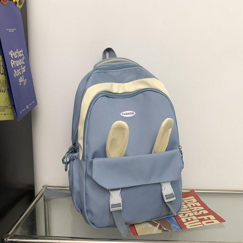 Cross-border Japanese-style girl soft girl backpack, large-capacity cute rabbit schoolbag, female high school and junior high school students backpacking trend Application Scenario