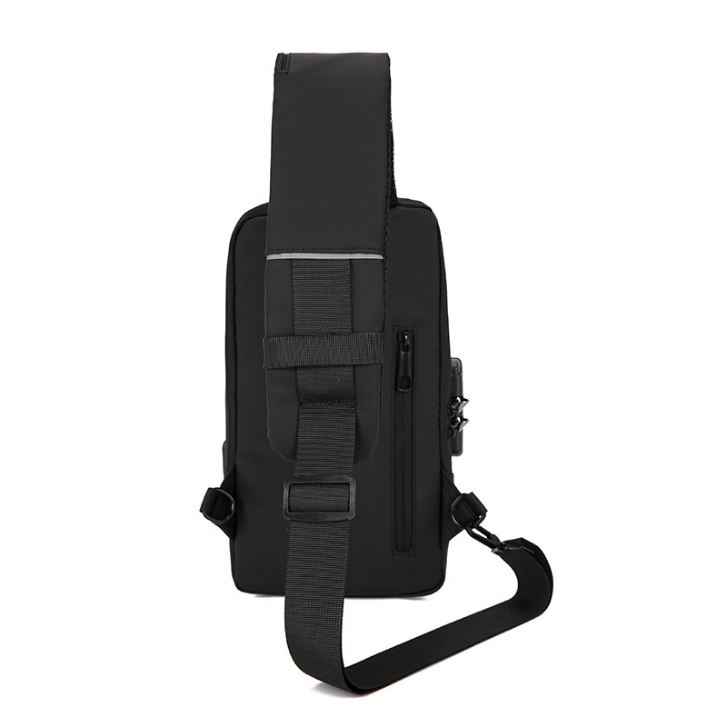 Cross-border men's crossbody bag, password lock anti-theft bag, casual sports small backpack, motorcycle bag, large capacity chest bag Specification drawing