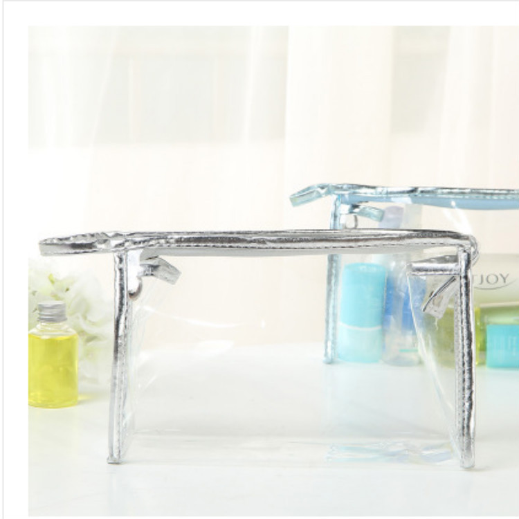 New transparent and fashionable hand-held cosmetic bags, women's travel and business trip storage bags, toiletries bags, briefcases, factory direct sales details Picture