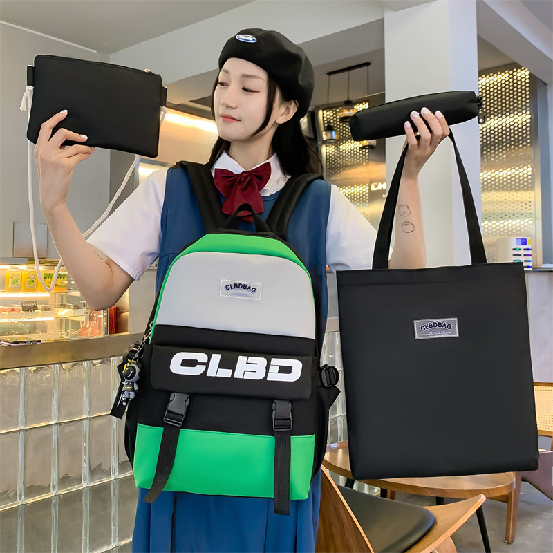Wholesale junior high school campus Ins-style backpacks, Japanese-style high appearance level letter student backpacks, schoolbags for girls, one-piece consignment Application Scenario