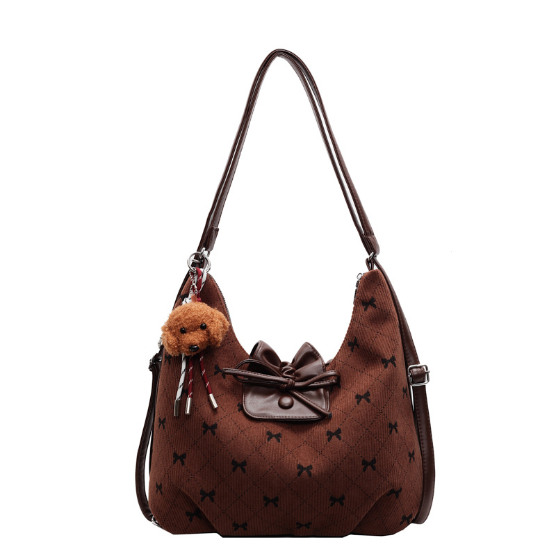 New autumn and winter style, cute and fresh bow single-shoulder bag, multi-purpose and versatile casual backpack, fashionable backpack Item Picture
