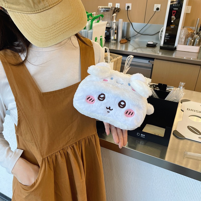 Wholesale of new Katongusaki cute plush Jiikawa pen case, girlish ins makeup bag and storage bag details Picture