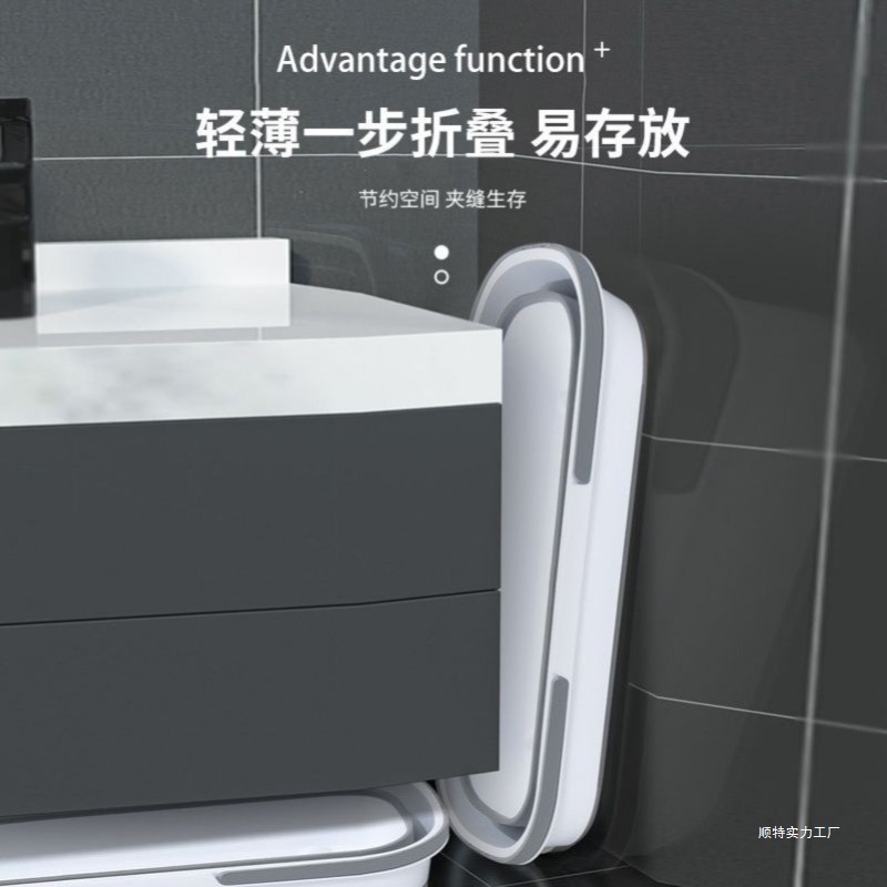 Mop pool, household balcony mobile mop pool, water-washing mop, flat bathroom mop pool, plastic floor basin Application Scenario