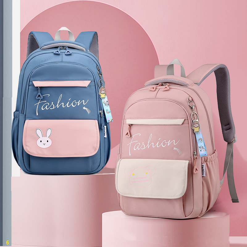 New lightweight and lightweight space schoolbag, large-capacity cartoon cute girls' children's backpack, primary school schoolbag full figure
