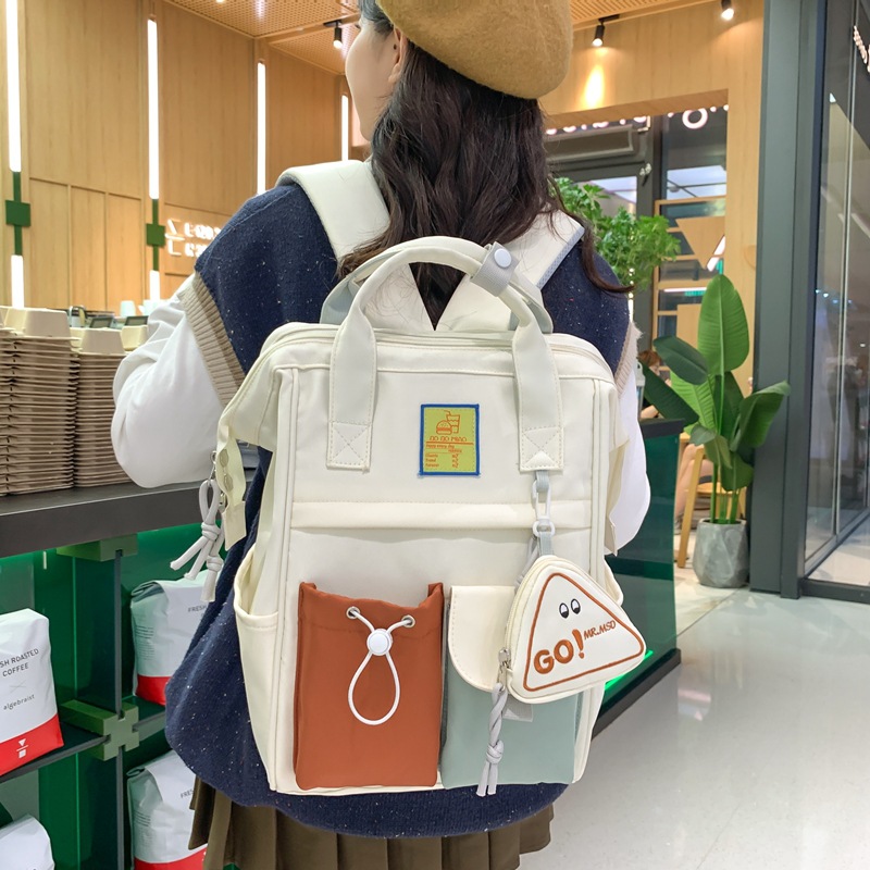 Cross-border Japanese-style backpacks for girls, junior high school students with high appearance standards, simple backpacks for young girls, and Korean-style backpacks for traveling Specification drawing