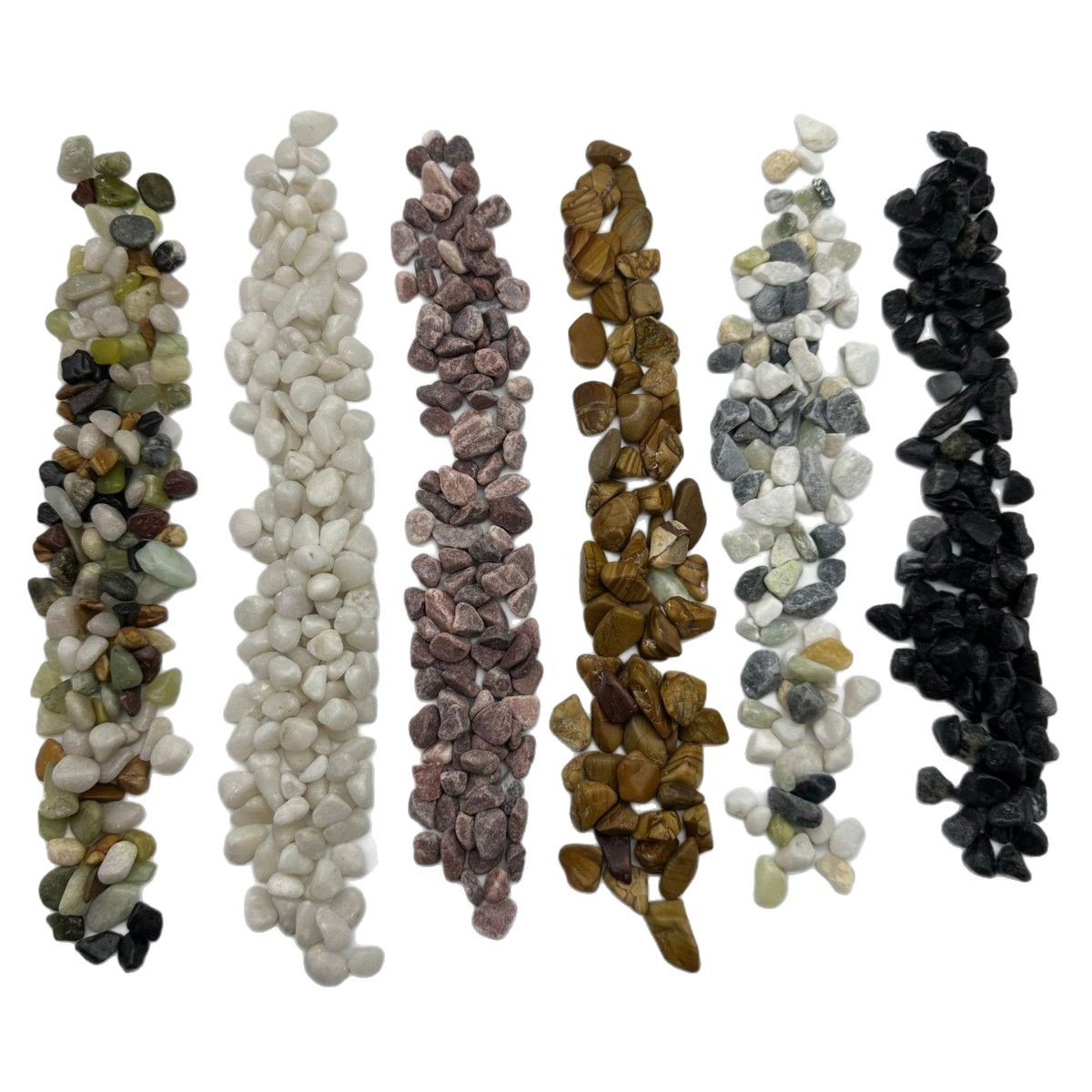 Washed gravel, adhesive stone, rice-washed stone, colored water-polished gravel, permeable pavement, exposed aggregate, gravel, crushed stone, pebble Item Picture
