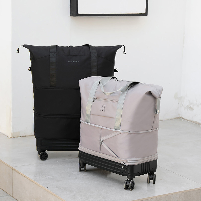 New large-capacity swivel wheel travel bag, two-layer extended luggage bag for long and short business trips, moving clothes storage bag Application Scenario