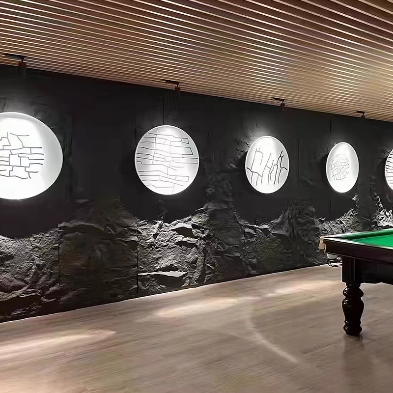 pu stone skin manufacturer's cultural simulation stone plate background wall, indoor and outdoor lightweight thin plate and medium plate, export cross-mirror details Picture