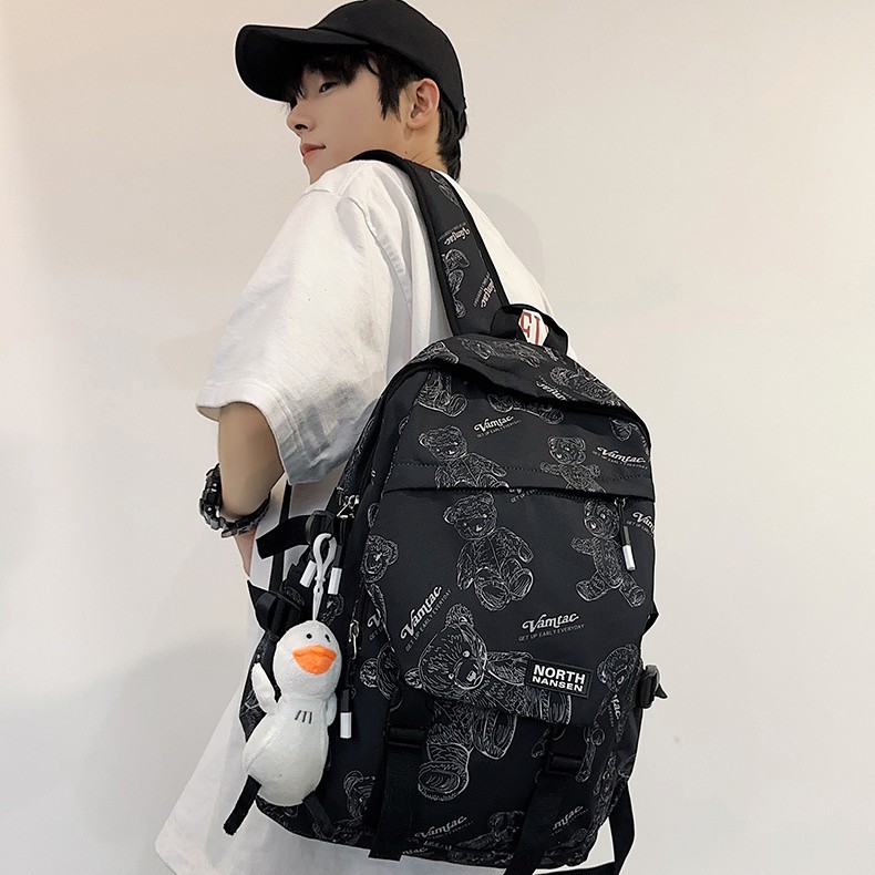 Japanese-style fresh and clean campus trend student schoolbag, large-capacity fashionable backpack, casual commuting backpack details Picture