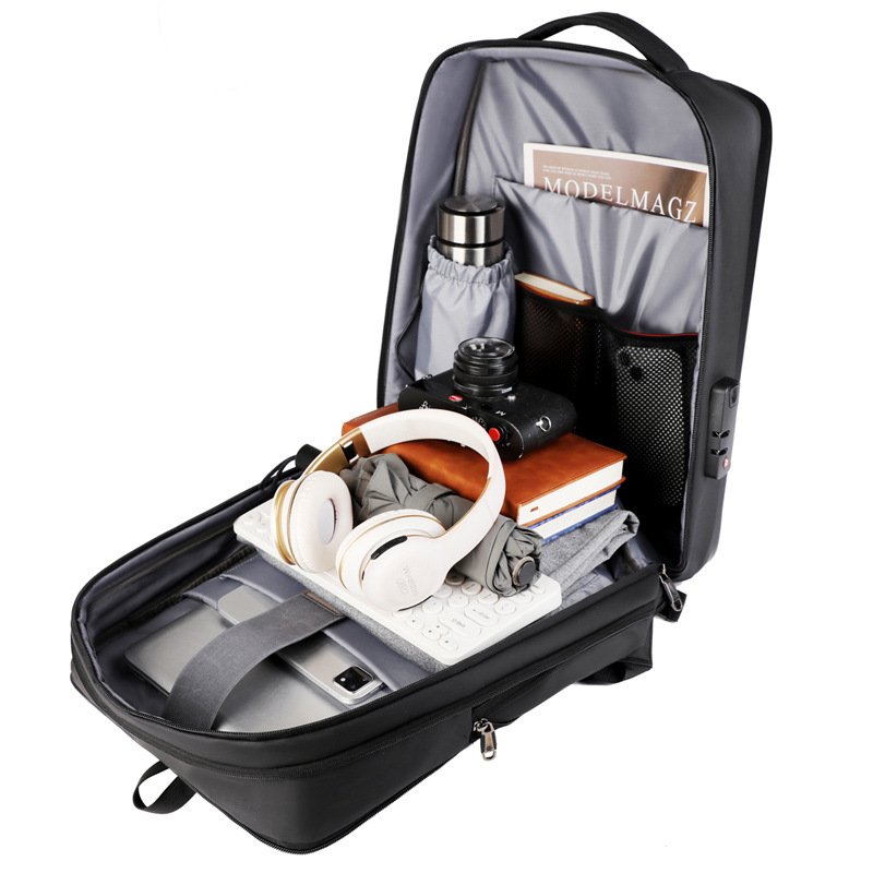 New cross-border men's backpacks, large-capacity backpacks, business travel bags, multi-functional hard-shell student computer bags Application Scenario