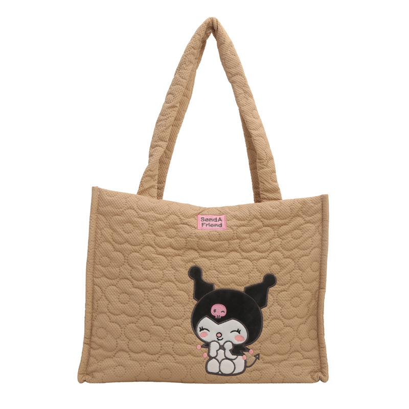 Wholesale of Katong's new panda Strawberry Bear handbag with large capacity magnetic clasp and cute single-shoulder tote bag storage bag Item Picture
