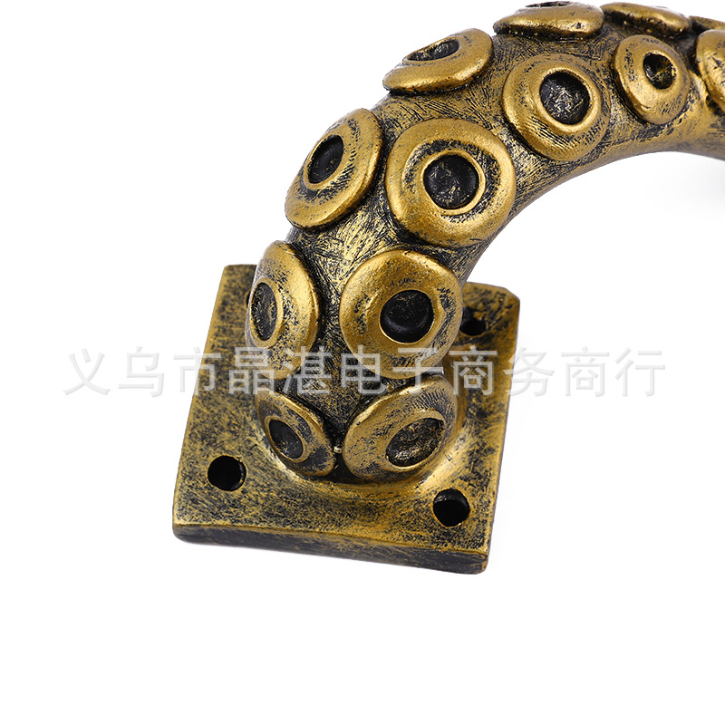 Cross-border door handle, steampunk retro octopus door handle, resin handicraft Item Picture
