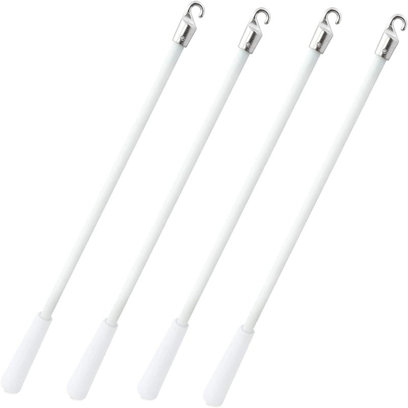 Curtain accessories: 43cm silver fiberglass rotating rods, 2 pieces, 4 pieces, 6 pieces set full figure