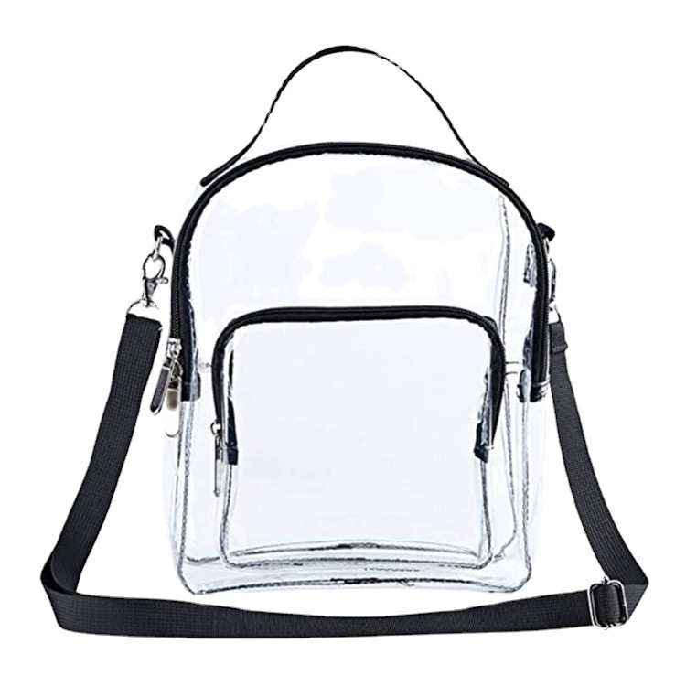 New cross-border best-selling PVC transparent crossbody bag storage bag, Amazon transparent cross-shaped handbag factory direct sales Item Picture