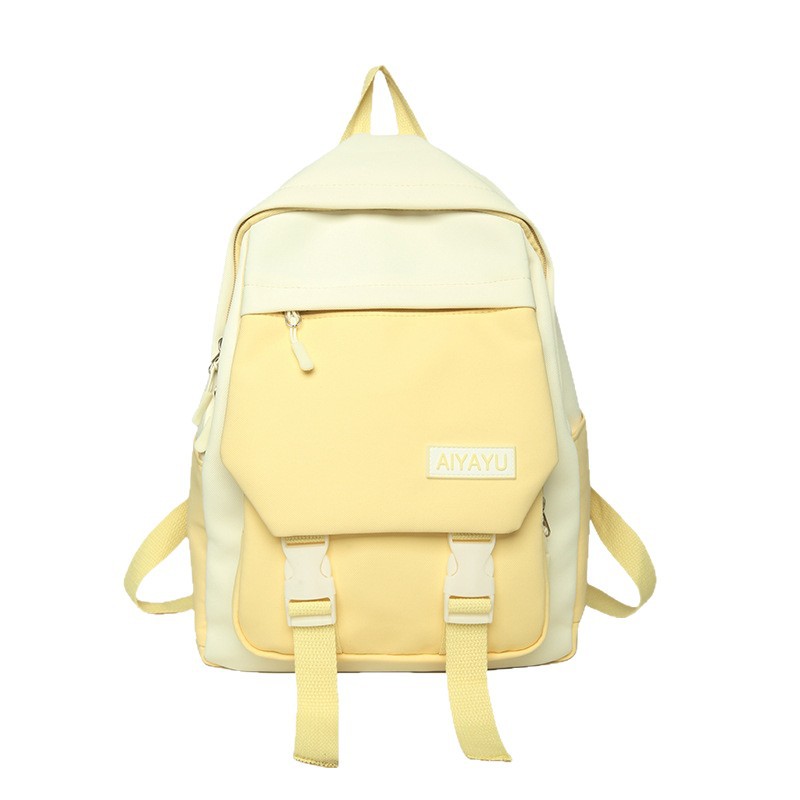 New large-capacity casual schoolbag for girls, cute and lightweight travel backpack, college style backpack for junior high school, senior high school and primary school students Item Picture