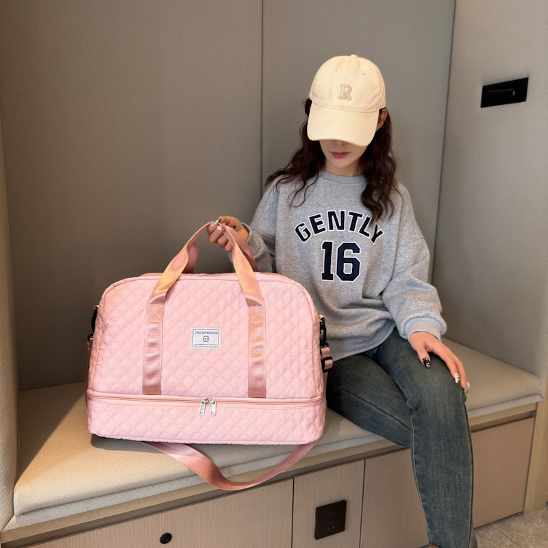 Cross-border outdoor travel bag, multi-functional dry-wet separation sports and fitness bag, fashionable and casual short-distance carry-on luggage bag Specification drawing