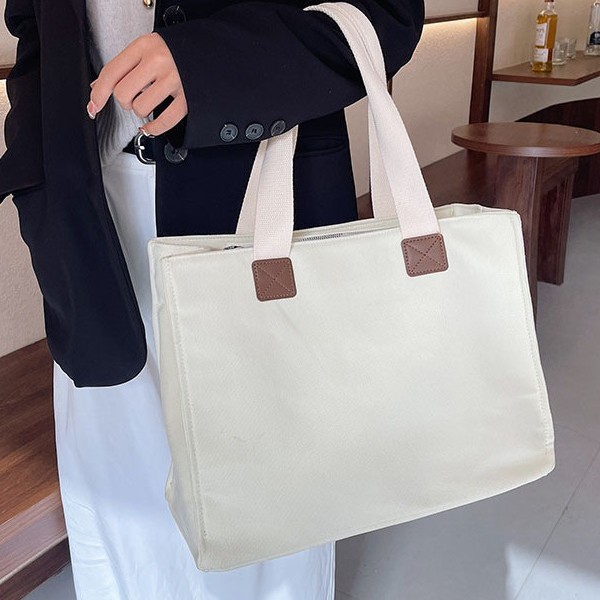 High-end canvas bags, thickened large-capacity eco-friendly gift bags, enterprise and school advertising and promotion canvas bags, fashionable and versatile details Picture