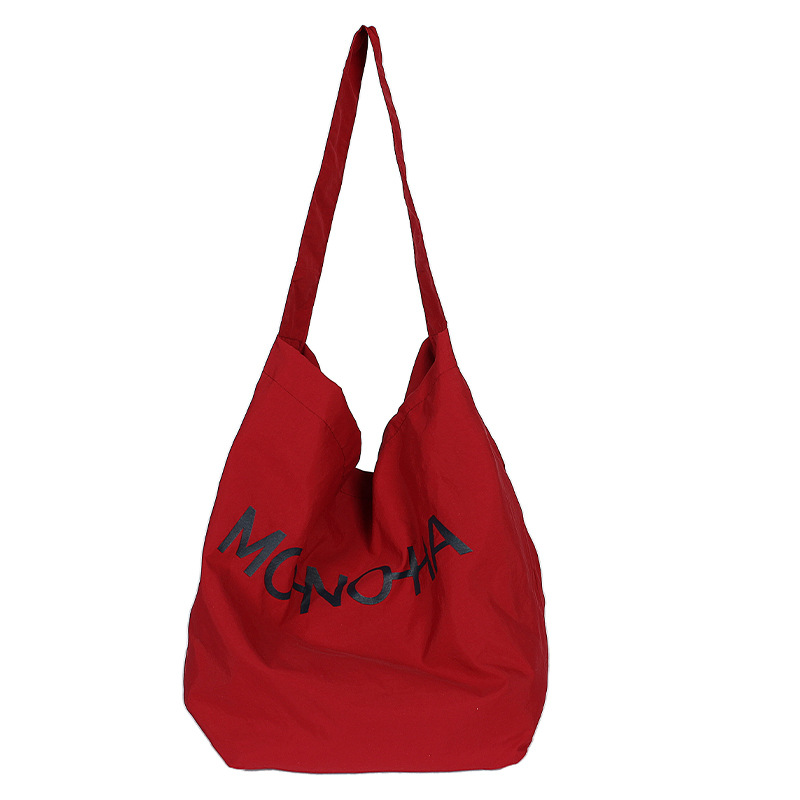 A new Korean-style laid-back canvas bag for girls with Instagram letters, a versatile large-capacity single-shoulder bag for casual commuting Item Picture