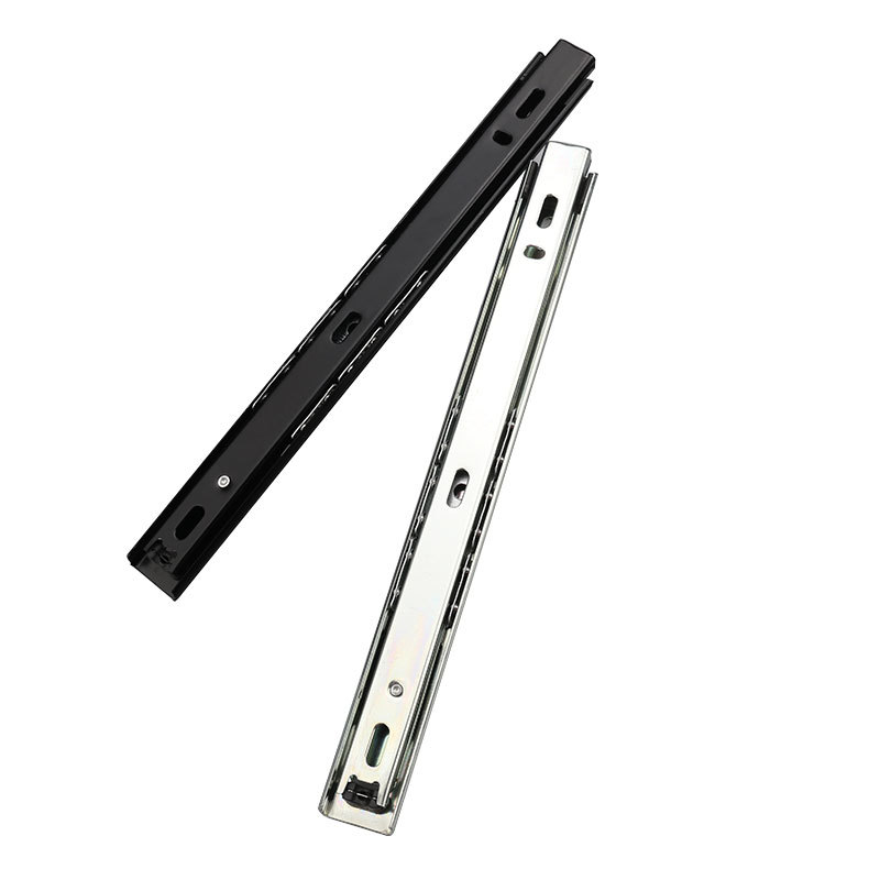 Drawer bottom rail, silent slide rail, hidden two-section rail, cabinet slide, two-section ball bearing rail manufacturer wholesale Item Picture
