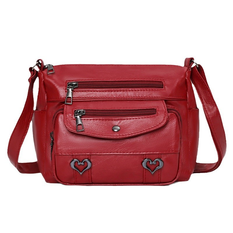 Single-shoulder cross-border trend crossbody bag, simple and casual bag, trendy design, solid color Korean-style crossbody bag, messenger bag Item Picture