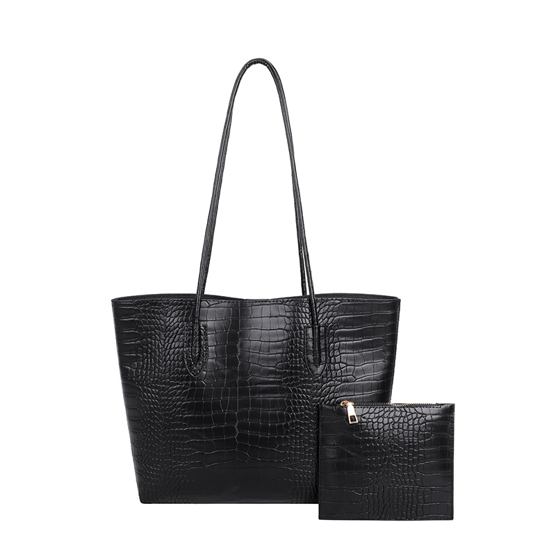 Cross-border crocodile-patterned underarm bag for women 2024, a niche, stylish and versatile tote bag with a high-quality and large-capacity handbag for women Item Picture