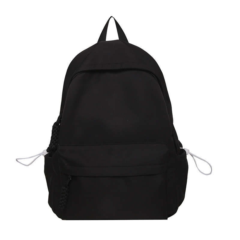 Cross-border schoolbag for girls, high school students, Korean version, simple solid color, junior high school backpack, girls, high school appearance level, travel backpack Item Picture