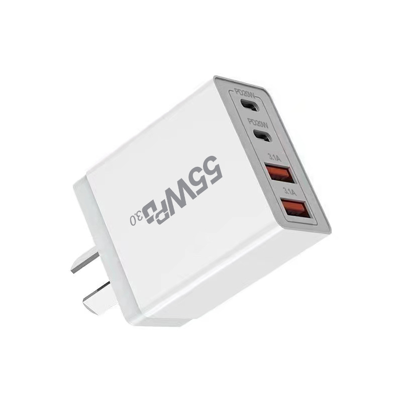 55W dual C and dual A charger, 35WPD charger, multi-port Australian standard charger, four-port mobile phone charger, fast PD details Picture