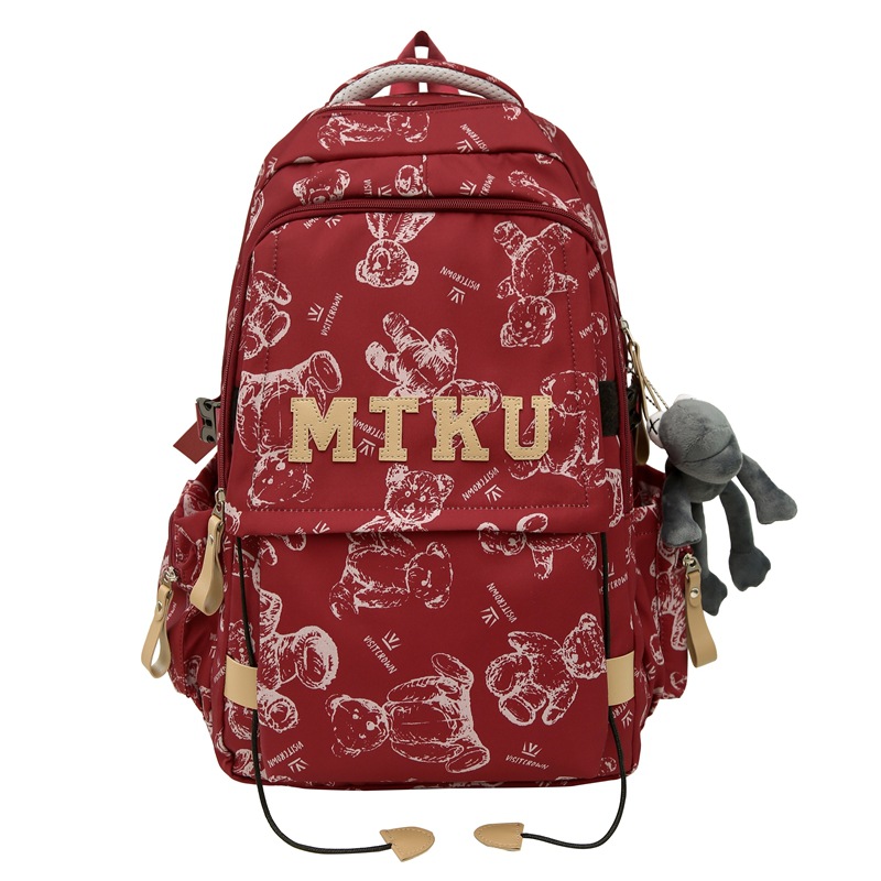 Men's Japanese-style versatile large-capacity casual travel bag, women's fashionable and cool schoolbag, college student couple schoolbag Item Picture