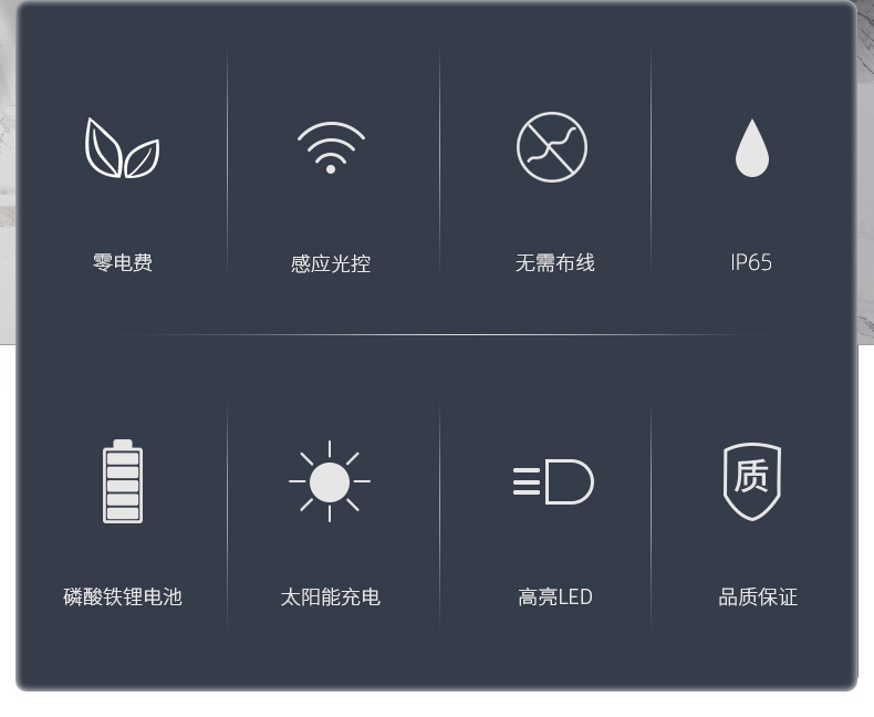 太阳能一体化路灯户外灯LED感应灯大功率太阳能工程路灯头详情2