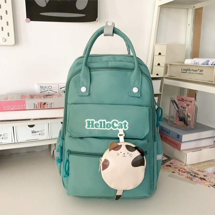 2025 New cute student backpack, Korean style, versatile, fresh school style, large-capacity backpack for girls, junior and senior high school students Application Scenario