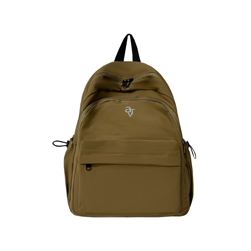 2024 New female ins large-capacity, fashionable solid color, simple and versatile schoolbag, a travel backpack for junior and senior high school students Item Picture