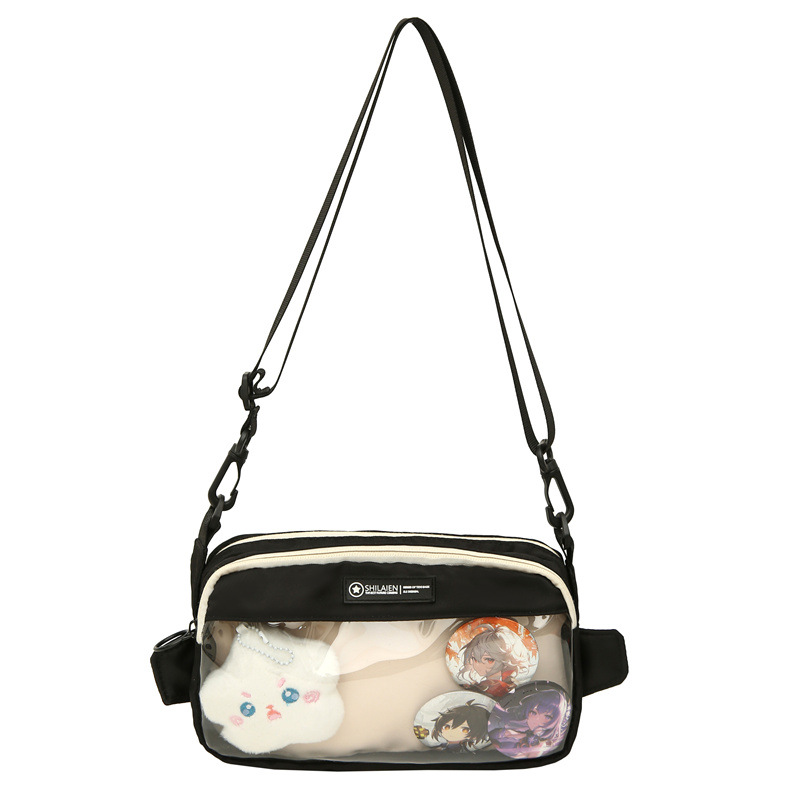 2D pain bag, single-shoulder bag, Ka Ai Bag, large capacity, daily casual, student transparent pain bag, Japanese-style crossbody bag Item Picture