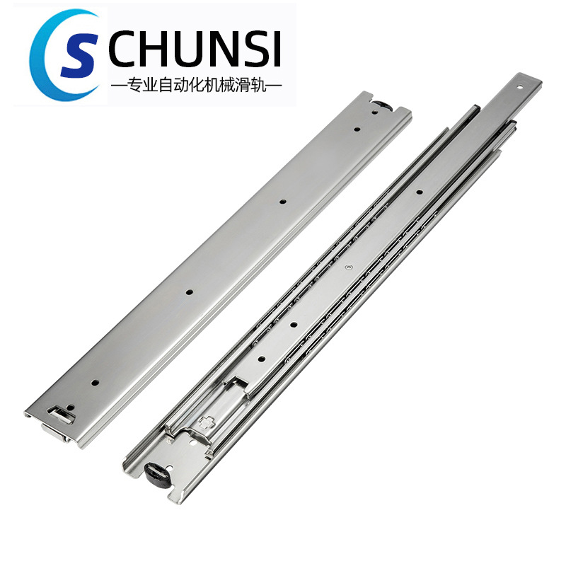 The 51 series IDB11 heavy-duty three-section steel drawer guide rail replaces the SRRH150 load-bearing linear slide rail of the same type full figure