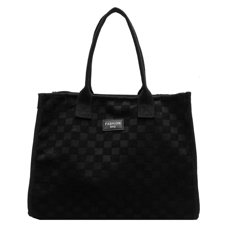 Large-capacity bag, new autumn/winter 2024 casual single-shoulder canvas bag, women's bag, work commuting bag, Tote mommy bag Item Picture