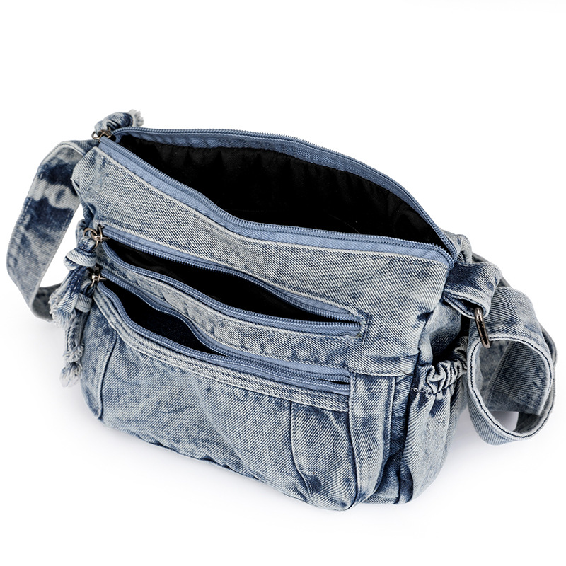 Retro denim single-shoulder bag for women, 2024 new laid-back style crossbody bag for casual travel, middle-aged lady mom bag Application Scenario