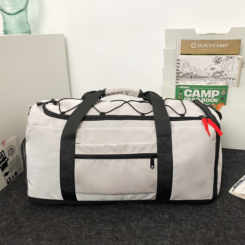 Short-distance travel bags, men's large-capacity lightweight hand-held luggage bags, business trip bags, dry and wet separation sports and fitness bags Specification drawing