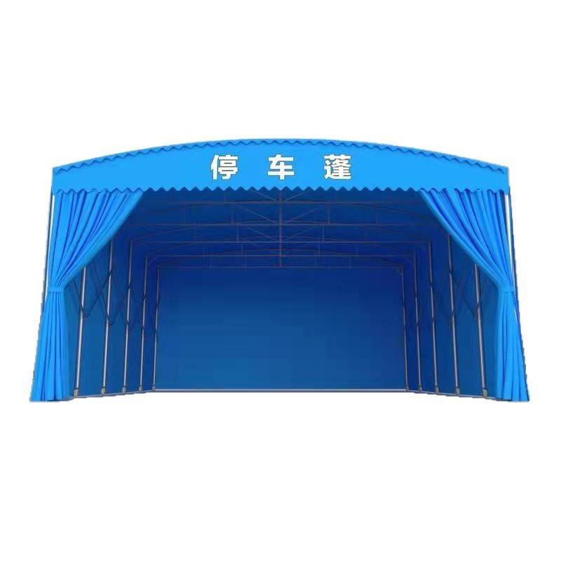 Guangdong channel electric sliding awning, telescopic sunshade, large warehouse mobile tent, basketball court rain shelter Item Picture