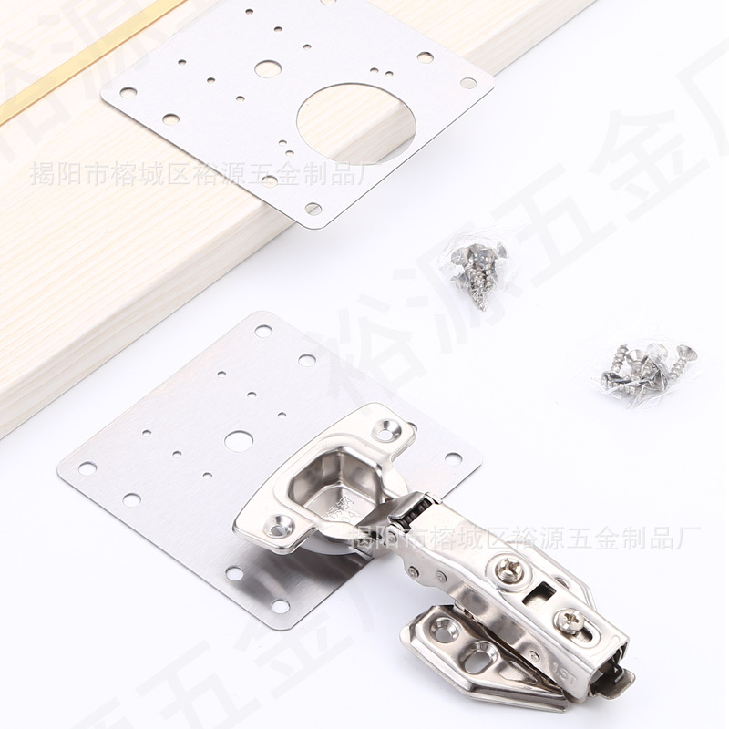 Stainless steel hinge repair accessories, household cabinet door repair installation and fixation thickened gasket, cabinet and wardrobe door repair plate Specification drawing