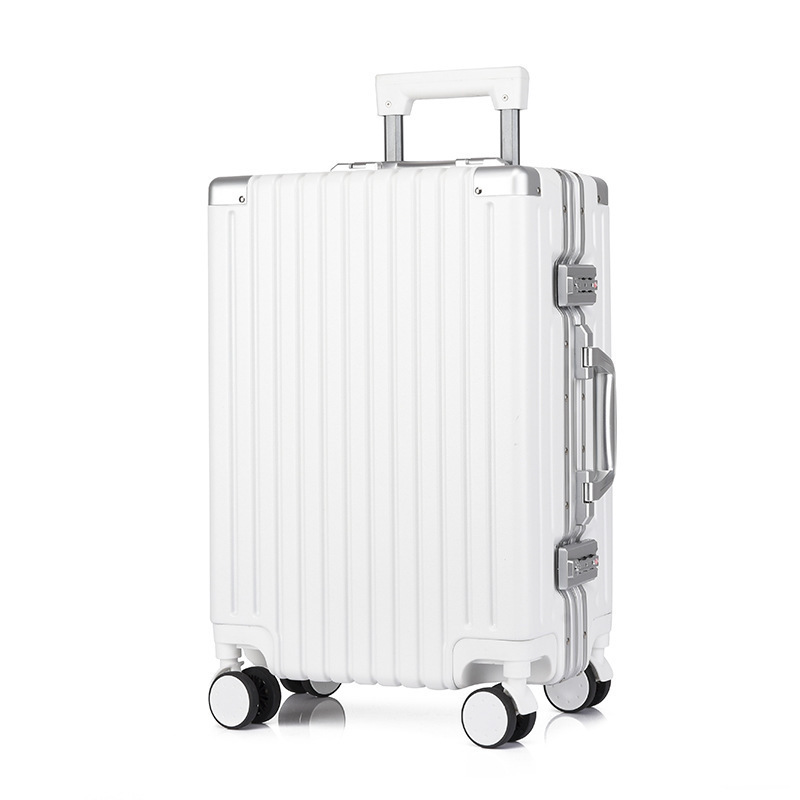 Wholesale of 20-inch suitcases with simple aluminum frame hard shell suitcases, trolley cases, silent swivel wheels, anti-theft combination cases Specification drawing