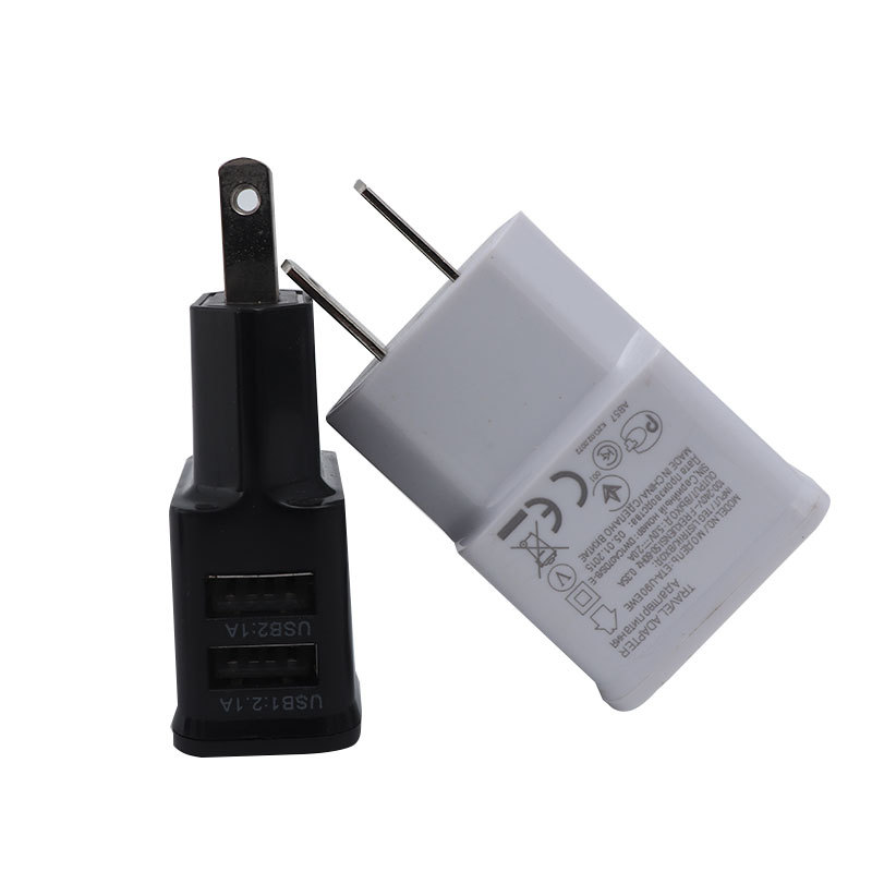 CE certified and ROHS certified charger, dual USB 2A mobile phone charging head, suitable for charging Apple and Android phones Item Picture