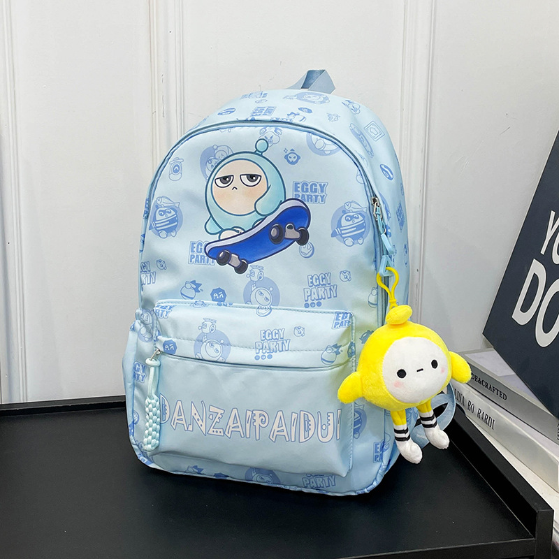 New cartoon backpack for primary school students, dirt-resistant backpack, travel back support, trendy and cute Korean-style travel backpack for children Specification drawing
