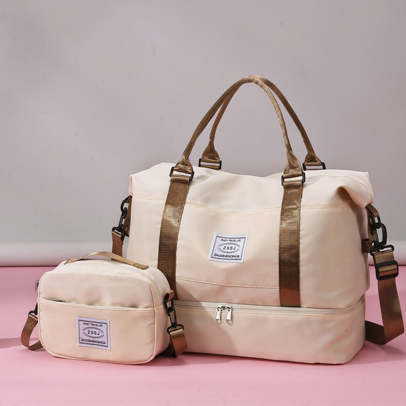 New cross-border large-capacity travel bags, portable independent shoe compartments, luggage bags, dry and wet separation swimming and fitness bags full figure