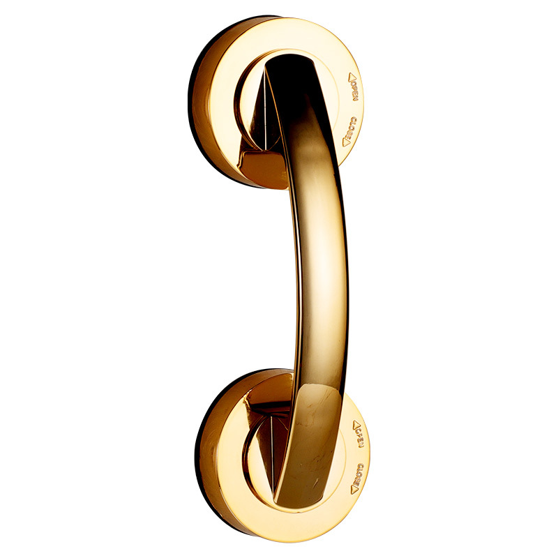 Long door handle glass door handle without drilling, household thickened powerful suction cup type bathroom glass door handle Item Picture