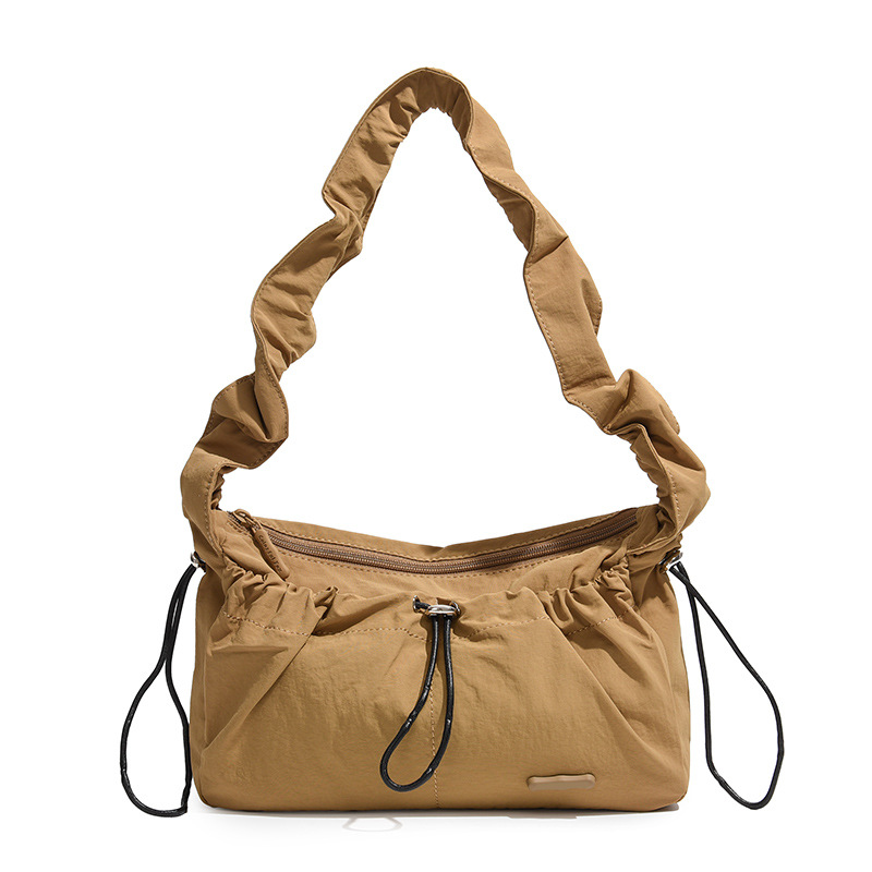 Fashionable single-shoulder casual bag, pleated underarm cloud bag, simple and elegant Korean-style single-shoulder bag, high-end quality single-shoulder bag Item Picture