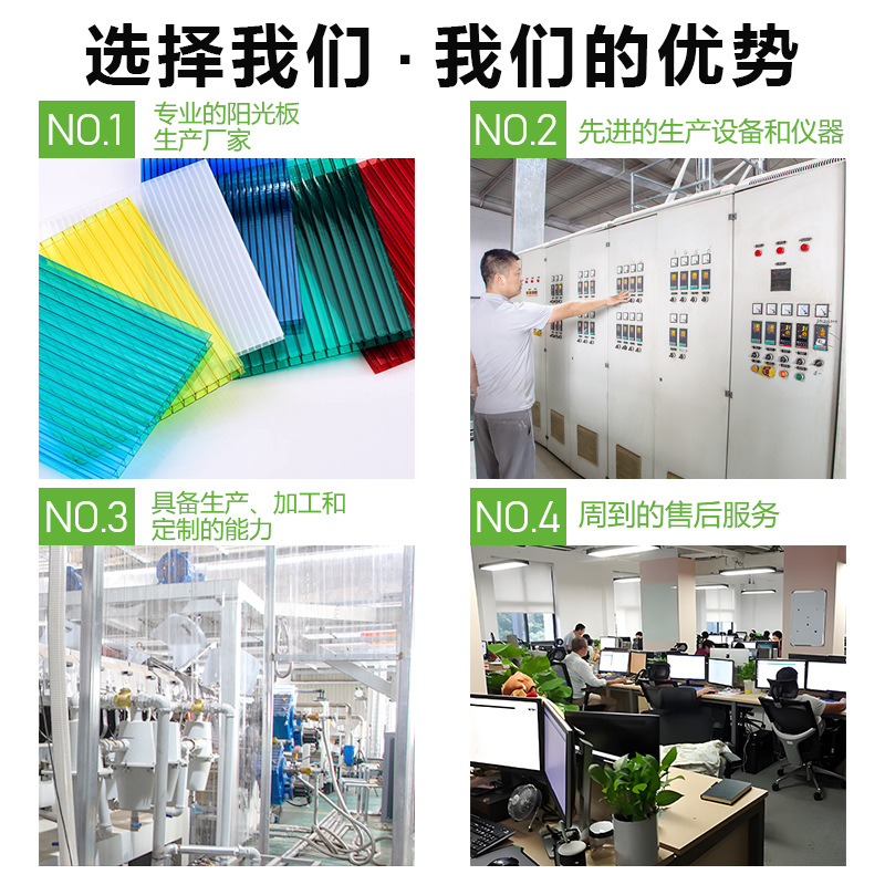 10mm polycarbonate sheet pc endurance sheet, greenhouse insulation polycarbonate sheet, transparent double-layer lake blue-green polycarbonate sheet Application Scenario