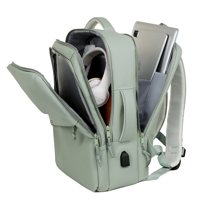 Cross-border multi-functional backpack, backpack for both men and women, multi-purpose computer bag, high appearance level, light and fresh color travel backpack Application Scenario