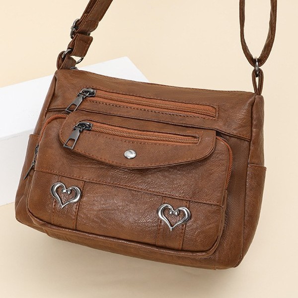 Single-shoulder cross-border trend crossbody bag, simple and casual bag, trendy design, solid color Korean-style crossbody bag, messenger bag Specification drawing